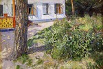 Давид Бурлюк. Пейзаж с цветочной клумбой. 1906 год. Давид Бурлюк. Пейзаж с цветочной клумбой. 1906 год.