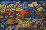 Давид Бурлюк. Красный полдень. 1916 год. Давид Бурлюк. Красный полдень. 1916 год.